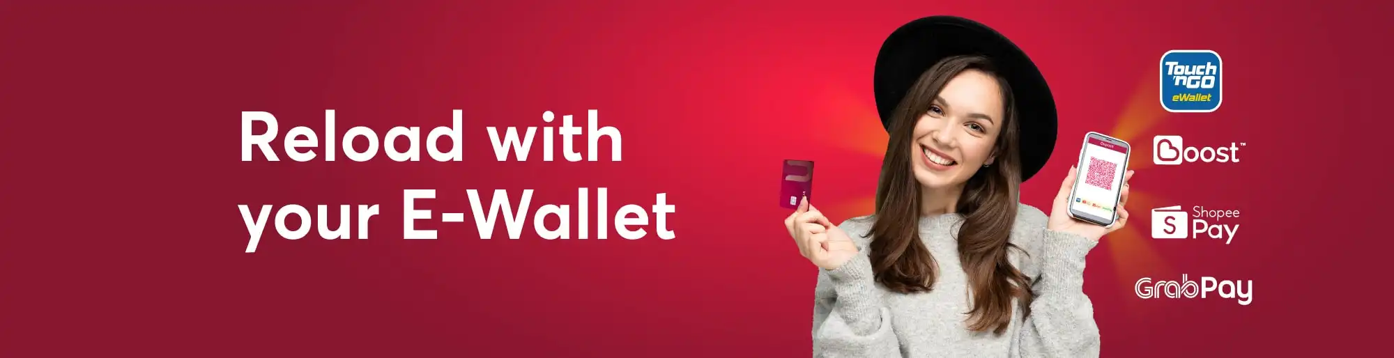UEA8 reload with e-wallet banner